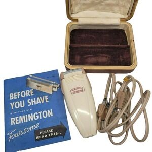 Remington‎ Electric Shaver Mens Foursome Model 78 With Box Case PARTS ONLY Vtg
